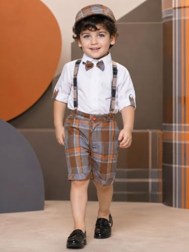 Image of AJ DEZINES Kids Clothing Shirt Short Set For Boys
