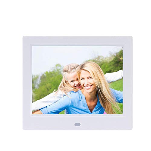 8 Zoll Digitaler Fotorahmen Elektronischer Album-Player Multifunktions-Player Automatischer Wecker Klarer Bilderrahmen Weiß