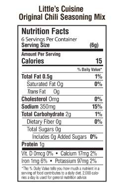 Miniatura 3 de Little's Cuisine Mezcla de condimentos de chile original (caja de 4)  Sin OMG, sin azúcar, kosher, sin gluten
