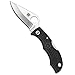 Spyderco Ladybug 3 Lightweight Folding Knife - Black FRN Handle with SpyderEdge, Hollow Grind, VG-10 Steel Blade and Back Lock - LBKS3