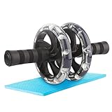 Sunshine smile AB Wheel Roller,AB Wheel Abdominales,Rueda Abdominales Fitness,Rodillo Abdominales Fitness,Rueda Abdominales Entrenamiento (Schwarz)