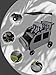 JULYSHILIU Car-Shaped 4 Seater Stroller Wagon for 2 3 Kids Foldable All-Terrain Quad Wagon with Removable Canopy, 5-Point Harness Elevated Seats, XL Storage Bag Shopping Outdoor (Light Grey)