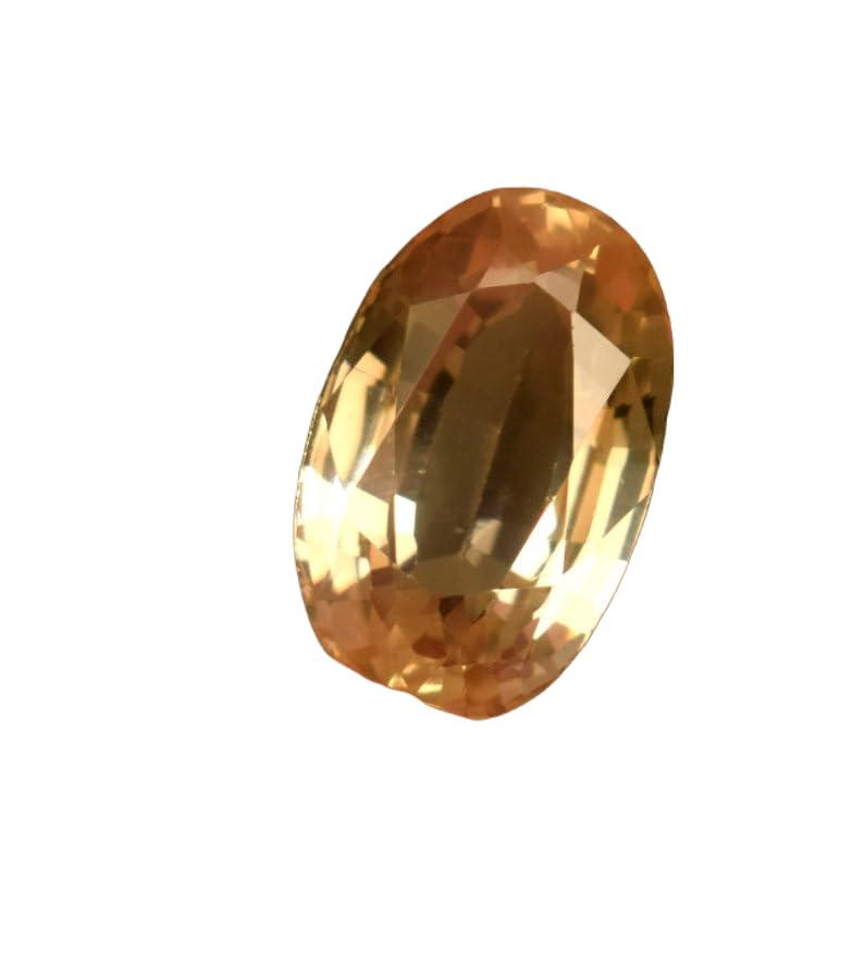 Saphir jaune naturel ovale 11x7mm pour création de bijoux DIY