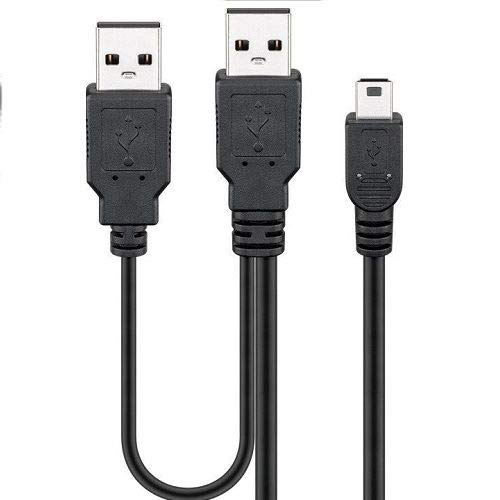 CABLEPELADO Cavo Dual USB 2.0 Di Dati E Alimentazione | Cavo Dual Power | Connessione 2X USB Maschio A Mini USB Tipo B | Adatto Per Dischi Rigidi Esterni E Altri Dispositivi | Nero | 50 Cm - Foto 11