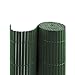 jarolift PVC Sichtschutzmatte Sichtschutzzaun, Balkon Sichtschutz Zaun für Garten Terrasse, Balkonverkleidung Privatsphäre Windschutz Wetterfest UV-beständig ohne Bohren, 180 x 400 cm, Grün