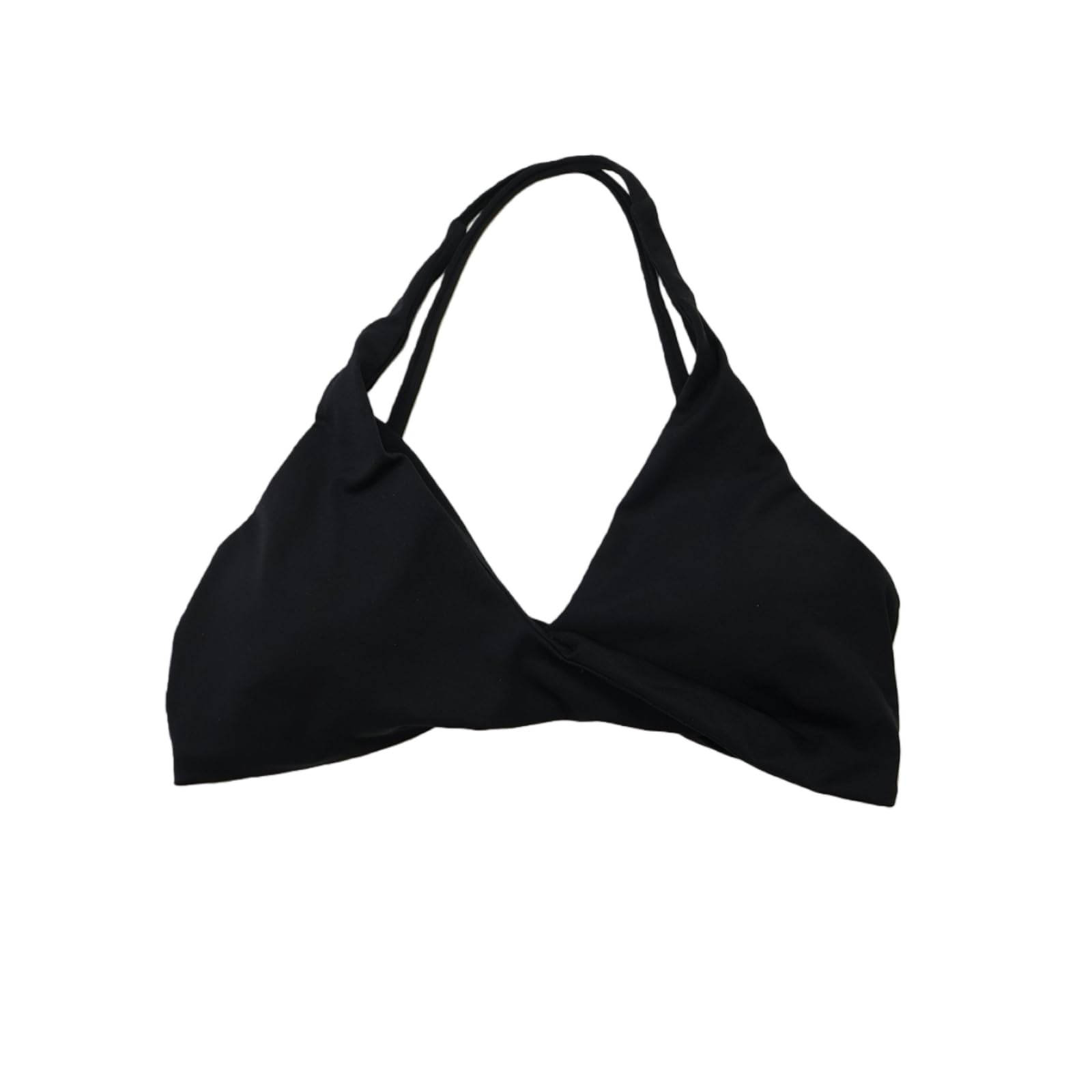 Sujetador Yoga Mujeres Twist Halter Frontal Deportivo Respirable Acolchado Crop Top Fitness Entrenamiento Pilates-White-m