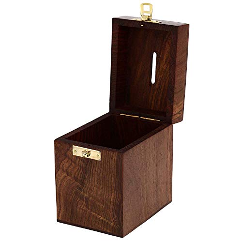 Image of ITOS365 Handicrafted Wooden Money Bank - Coin Saving Box - Piggy Bank - Gifts for Kids, Girls, Boys & Adults