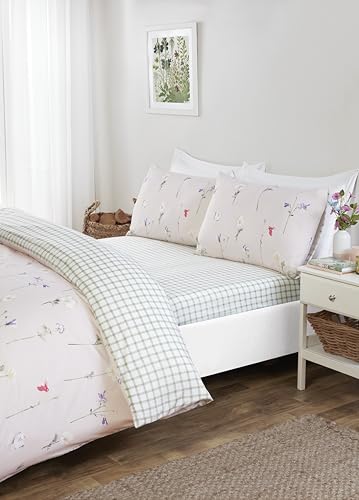 Rapport home Niamh Microfibre Full Bedding Set Double Multi Reversible Duvet Cover, Fitted Sheet with matching Pillowcases