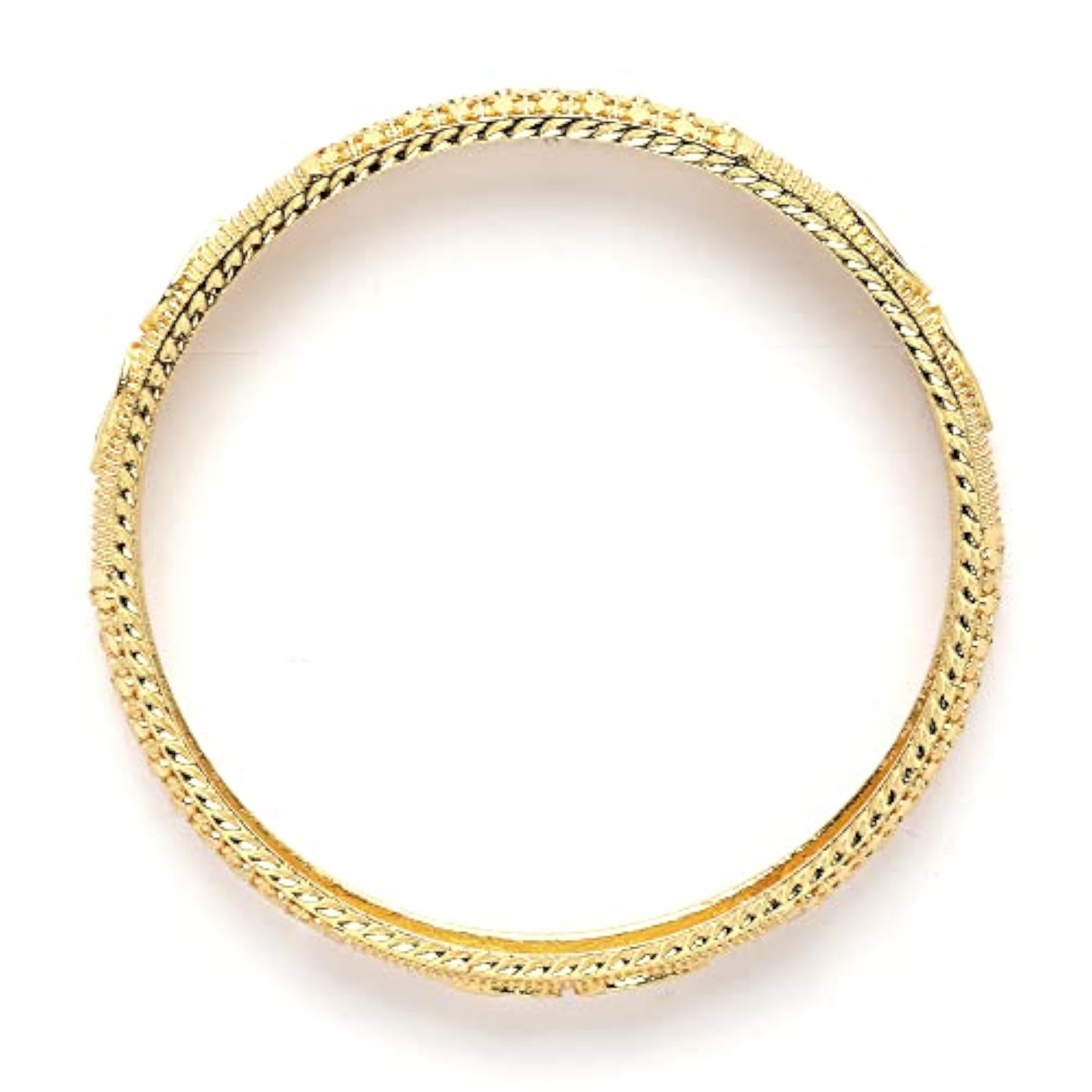 Set Of 4 -Plated Paisley Handcrafted Bangles (2.8)
