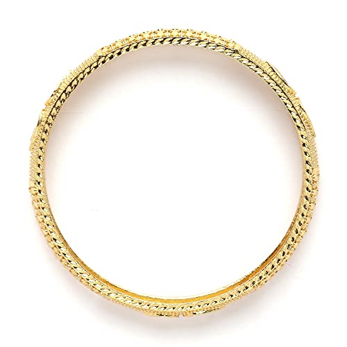 Set Of 4 -Plated Paisley Handcrafted Bangles (2.8)