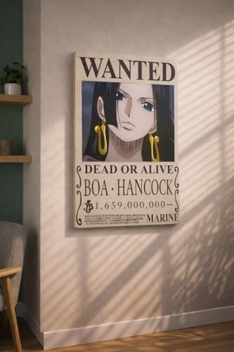 Image of 0ne Pieece Anime Posters | Size - 42 X 32 cm | Premium Matte Wall Art | Lufffy, Zooro, Sanjji | A3 Size | BOND VERSE (Boa Hancoock Wanter Poster)