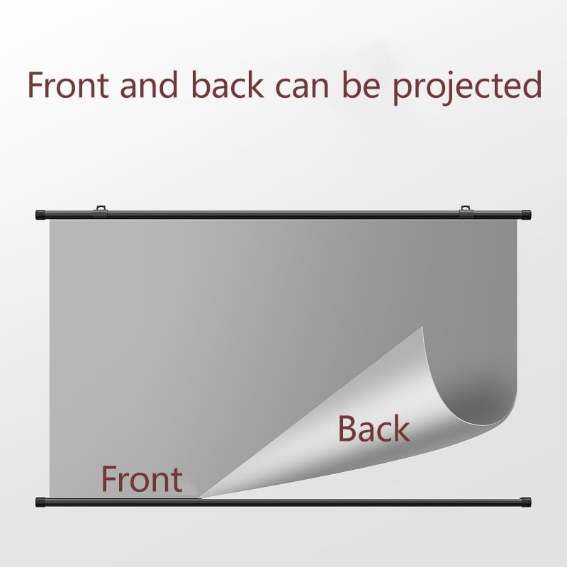 Pantalla proyector manual 72" 16:9 doble cara 4K HD miniatura 4