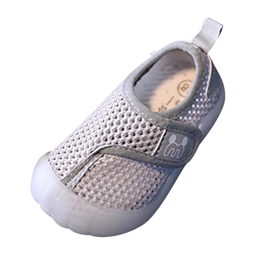 Infant Baby Boys Girls Sneaker Baby Mesh Slip On Shoes for Spring and Summer Baby Shoes Infant Boy Girl (Grey, 23)