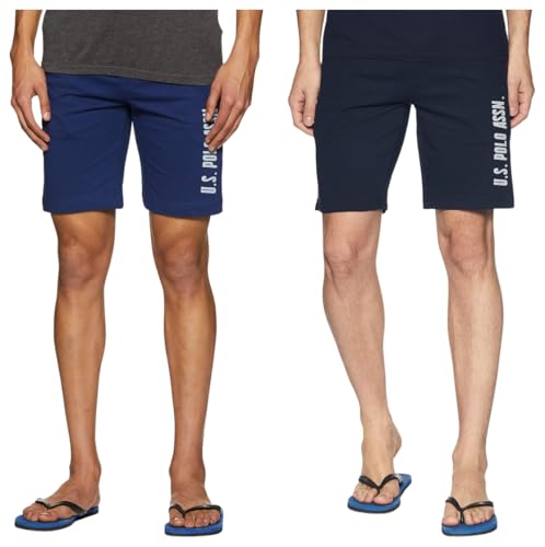 Image of U.S. POLO ASSN. Mens Comfort Fit Solid I668 Shorts (Pack of 2)