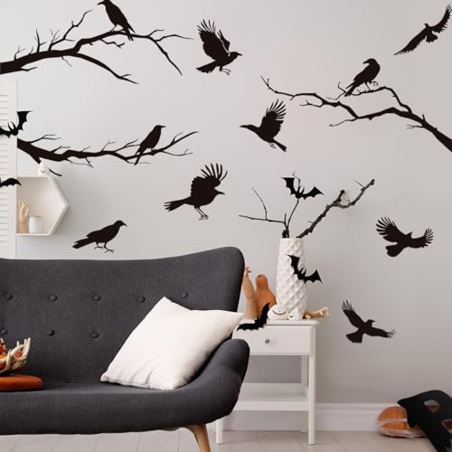 Vinilos Decorativos Removibles de Vinilo Crows Wall Stickers miniatura 3