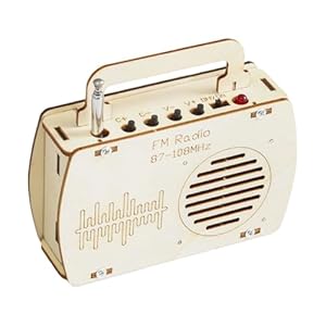 Glugahrif JHFIT10SI6CPN03DE1GM FM-Radio-Set aus Holz