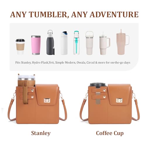Image of Stanley Purse Cup Holder Bag Crossbody Water Bottle Purse for 40oz Tumbler
