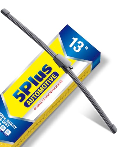 Image of 5 PLUS 13 Inch Rear Wiper Blade Replacement for Volkswagen VW 2015-2009 Tiguan 2014-2009 Jetta 2014-2010 Golf 2010-2004 Touareg 2009-2006 Rabbit, BACK Windshield Wiper Blade (A330H)