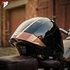 Steelbird SBA-20 Chrome Special Edition ISI and Dot Certified Flip-Up Helmet for Men with Inner Silver Sun Shield