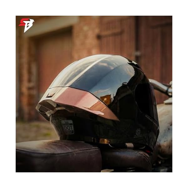 Steelbird SBA-20 Chrome Special Edition ISI and Dot Certified Flip-Up Helmet for Men with Inner Silver Sun Shield