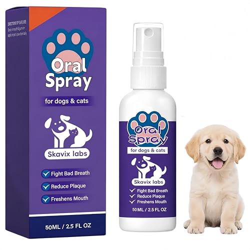Skavix labs Klyvena & Zussus Pet Oral Spray for Dogs & Cats Breath Freshener & Oral Care Cleaner Fresh Breath Easy Dental Care 50ml