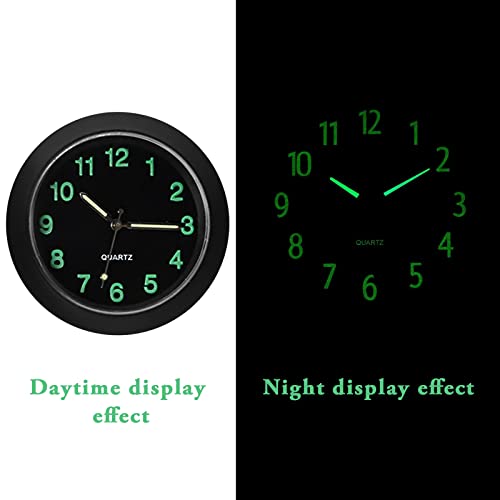 PNGOS Motorrad Fahrrad Uhr Universal wasserdichte Lenkerhalterung Uhr 7/8in -1in Glow Uhr Motorraduhr Lenker Uhr(Schwarz)