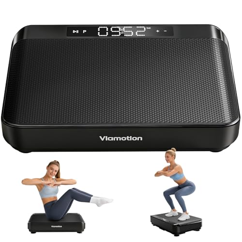 Vibration Plate Exercise Machine, Full Body Vibrating Platform for Lymphatic Drainage Weight Loss, 99 Levels Shake Plate with LED Display for Women, Black