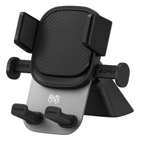 Image of MOOSH Universal Car Mount Holder 360 Rotating Adjustable Car Mount Phone Holder Desk Stand with Suction Cup Base and Telescopic Arm for iPhone, Samsung, Google, Huawei, Nokia, All Smartphones (Black)