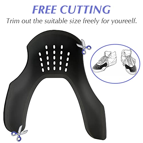 2023 Upgraded Shoe Crease Protector For Jordans Air Force 1 Dunks Low/High - 4 Pairs Gorygold Sneaker Crease Stopper Insert Guard For Men Women Youth Kids (Size L 9-15, White+Black) #TOP3