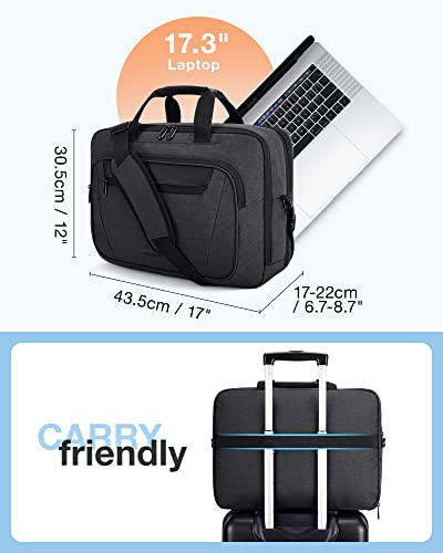 Bagsmart 17.3 Inch Laptop Bag, Expandable Computer Bag Men Women, Laptop Briefcase Laptop Shoulder Bag thumb #4