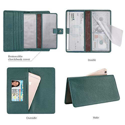 Itslife Womens Wallet,Large Capacity RFID Blocking Leather Wallets Credit Cards Organizer Ladies Wallet with Checkbook Holder