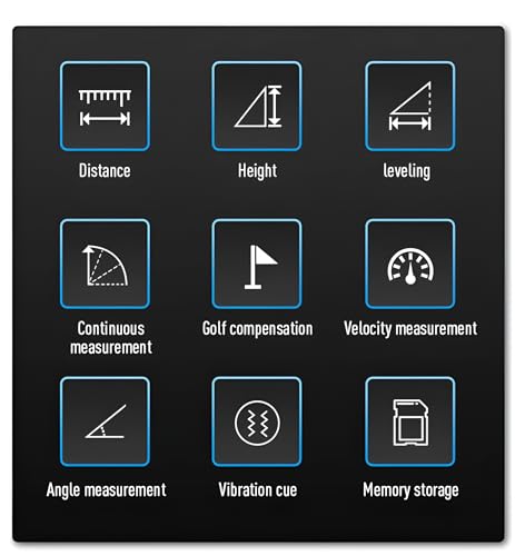XPR3SS 1200m(1312 Yards) 750mAh Battery Rechargeable 6X Monocular Laser Rangefinder Distance Meter for Golf Slope Hunting Survey Travel Sightseeing Speed Measurement Angle & Height Measurement