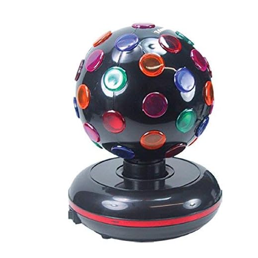 Trisonic Party Time Multi Color 360 Degree Rotating Mirror Disco Light 6"