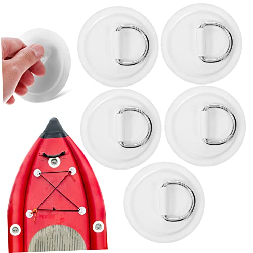 WOONEKY 5 Piezas 5D， Bote Inflable Tablas de Paddle inflables Tabla de Remo lancha Hinchable barcas hinchables Accesorios Kayak de Anillo d de Anillo en D para Kayak