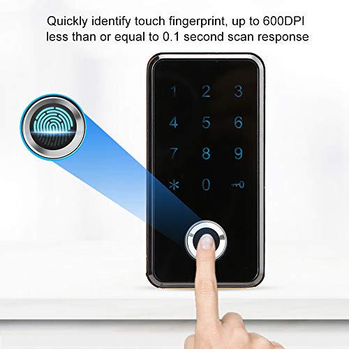 Serrure électronique empreinte digitale et mot de passe armoire argent - 4