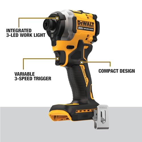 Image of DEWALT 20V MAX ATOMIC Cordless Impact Drill Driver Kit, 1 /4 Inch, Battery and Charger Included (DCF850E1)