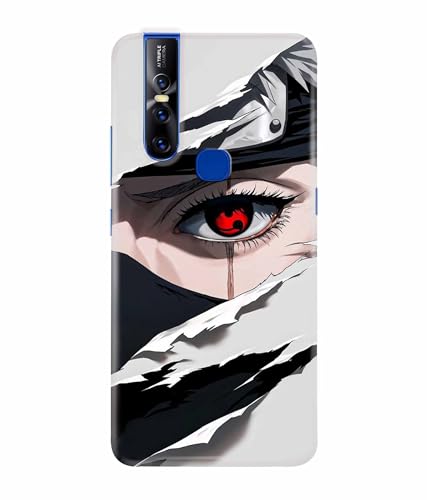 Image of Red Eyes Printed Hard Back Case Cover & Compatible for Vivo V15 (Multicolor) - D1811