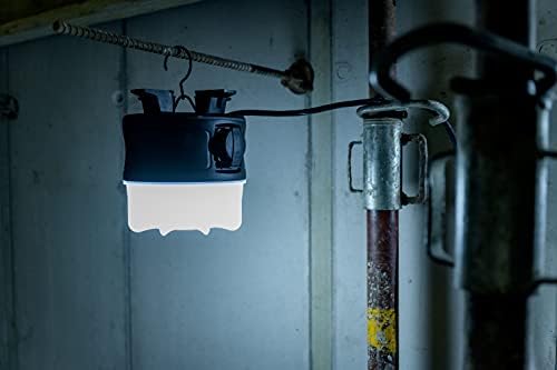 Bild 5 - Brennenstuhl Mobiler 360° LED Strahler/Baustrahler 50W (Arbeitsleuchte, 5 m Kabel und spritzwassergeschützte Steckdose mit selbstschliessendem Deckel), Schwarz, 5400 lm
