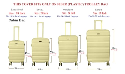 Image of BIGWING Protective Luggage Cover in Polyester Fabric with Map Print for | Cabin Size 18' inch 45 cm | Hard Luggage (Fiber) Trolley Bag Cover - Turquoise Color