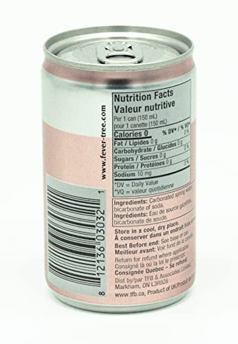 Image of Fever-Tree Club Soda - Premium Zero Calorie Mixer for Cocktails and Mocktails, 5.1 fl oz Cans, Pack of 16 - Naturally Sourced, Non-GMO