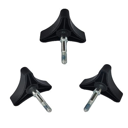 Toeloioh Knob Replacement Part Universal for Rolling Walker Rollator Foldable Rollator Hand propelled Walker Aluminum 3 Point Knob General Parts of Rollator Accessories