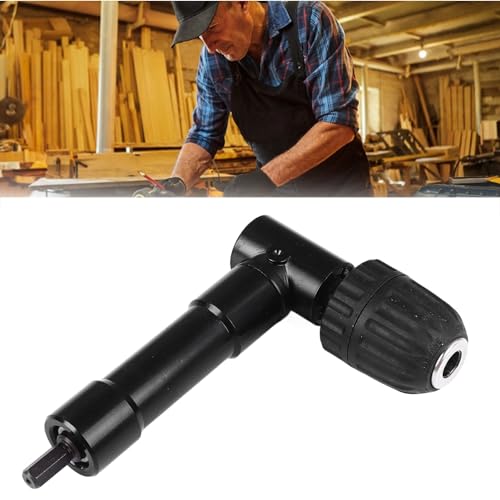 CYTGOUPER Winkelbohrvorsatz mit Schnellspann-Bohrfutter, Winkelbohraufsatz 90 Grad, Hohe Festigkeit Schlagfestigkeit Winkelbohrmaschine-Adapter Bohrfutter für Renovierung & Wartung