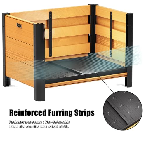 Cama de jardín elevada de aluminio con drenaje para huerto 8