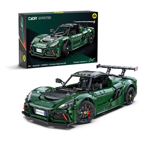 CADA C61511W Lotus Exige Cup 430 Ensemble de Blocs de Construction sous Licence Officielle Modèle de Voiture de Sport avec Collaboration MOC 3730 pièces pour Adultes