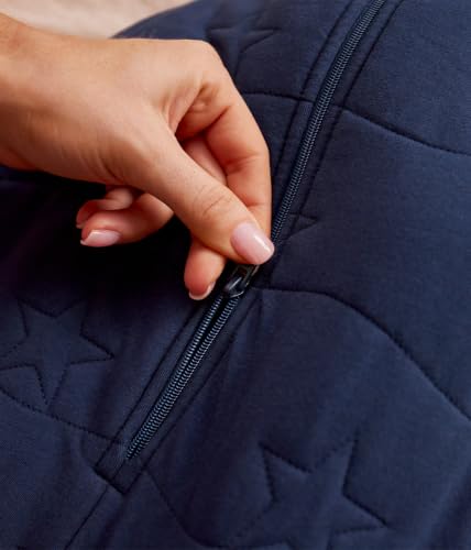 Image of Love to Dream Swaddle Up Extra Warm | 3.5 TOG, 13-19 lbs, Navy | Quilted Cotton for Extra Warmth, Arms Up Swaddle Calms Startle Reflex, Newborn Essentials Below 61F