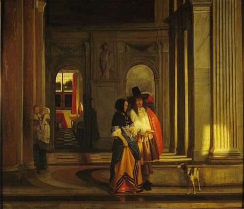 Tableau Pieter De Hooch pour habiller un grand mur de salon vide