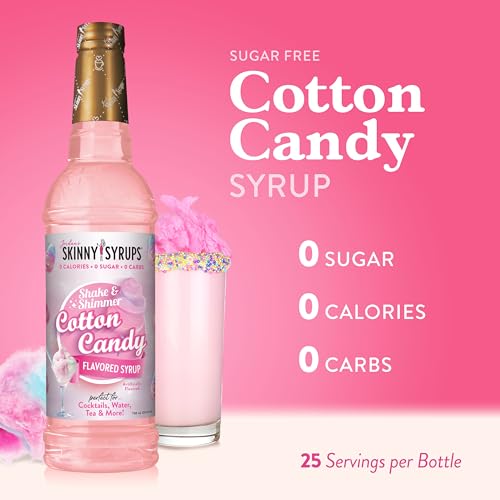 Jordan's Skinny Mixes Sugar Free Syrup, Cotton Candy Flavor, Fruit Flavored Water Enhancer