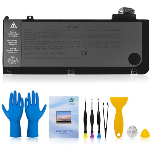 Image of A1278 Battery, A1322 Battery Replacement for MacBook Pro 13 Inch A1278 [Mid 2012 2010 2009 Early 2011 Late 2011] (Upgraded High Performance 63.5Wh 11.6V 6000mAh Li-Polymer)