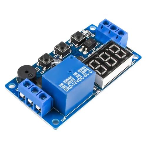 Relais temporise numerique LED DC12V temporisateur a 3 boutons de commande sans boitier