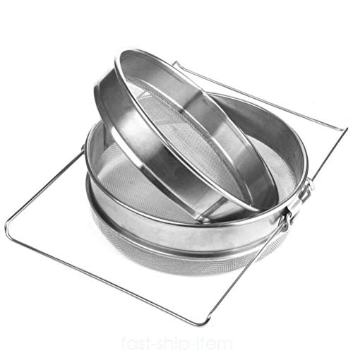 Kaibrite Honigsieb Doppel-Sieb Edelstahl Imker Filter Schmutzfänger Doppelte 9 x 1,65 Zoll – Bild 4